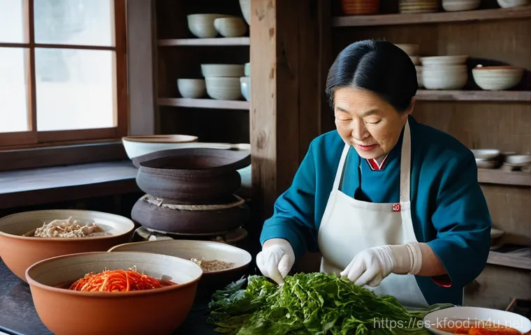 한식의 지역별 특색 - **Prompt:** A vibrant and inviting Korean dining table, meticulously set with a rich array of tradit...
