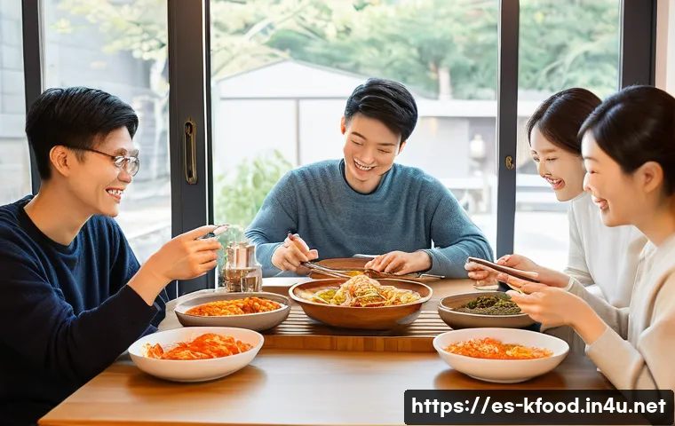 한식 김치 종류와 영양 정보 - **Prompt:** A vibrant and heartwarming scene set in a cozy, brightly lit modern kitchen with subtle ...
